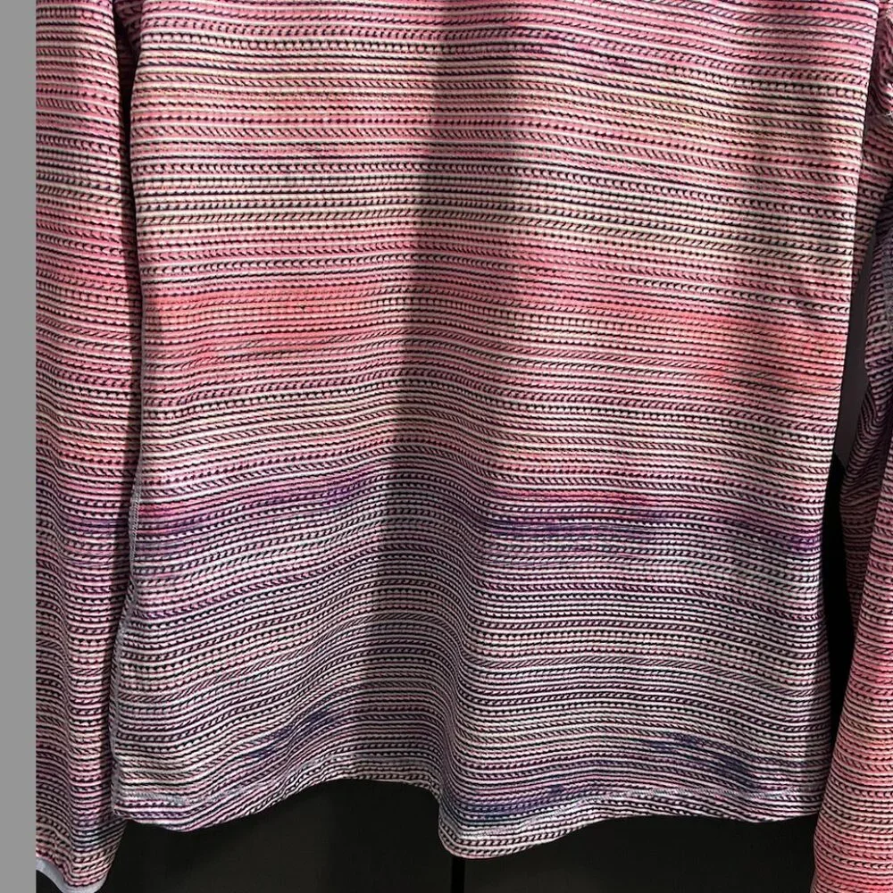 Nike‎ Women's DRI-FIT Pink/Purple Striped 1/2 Zip Pullover Size XL